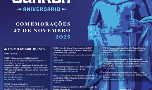 Guarda celebra 826º aniversário com entrega do Prémio Eduardo Lourenço ao Cardeal José Tolentino de Mendonça, protocolo para Centro Nacional de Treino da UEPS e inauguração de várias obras